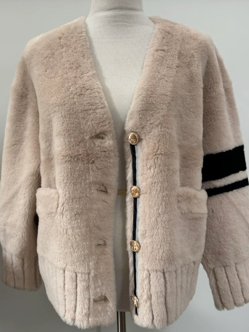 Daniella Erin NYC Shearling Varsity Jacket